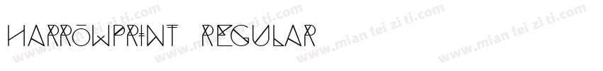 Harrowprint Regular字体转换
